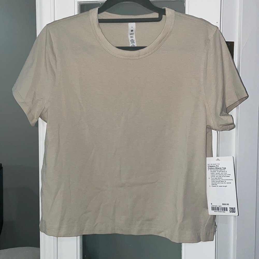 NWT Lululemon Classic-Fit Cotton-Blend T-Shirt size 6